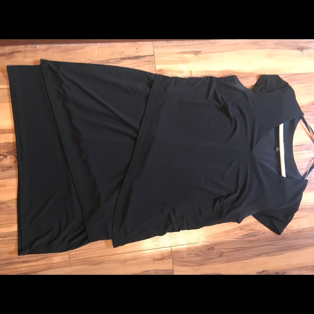 Black tiered cocktail dress